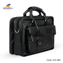 Black Color Genuine Leather Official Bag For Men