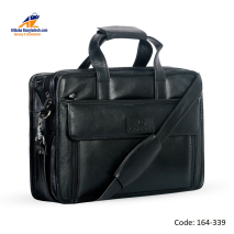 Black Color Official Genuine Leather  Bag For Men 