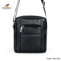 Black Color Genuine Leather Messenger  Bag For Men